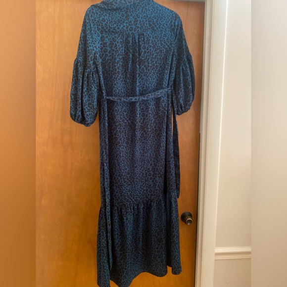 Animal Print Teal Dress US 4 - Picture 2 of 6